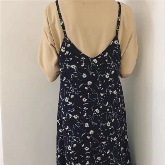 [SẴN]Váy hai dây hoa nhí vintage ulzzang (không kèm áo trong) | BigBuy360 - bigbuy360.vn