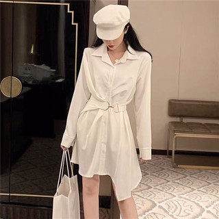 {Hàng đặt order}Váy sơ mi cài eo phong cách