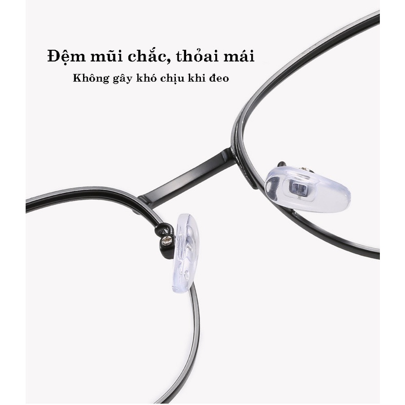 Kính Đổi Màu Chống Tia UV Khi Ra Nắng iGlas 066, Gọng Kim Loại Vuông Bo Tròn Dành Cho Nam Nữ Mới 2023