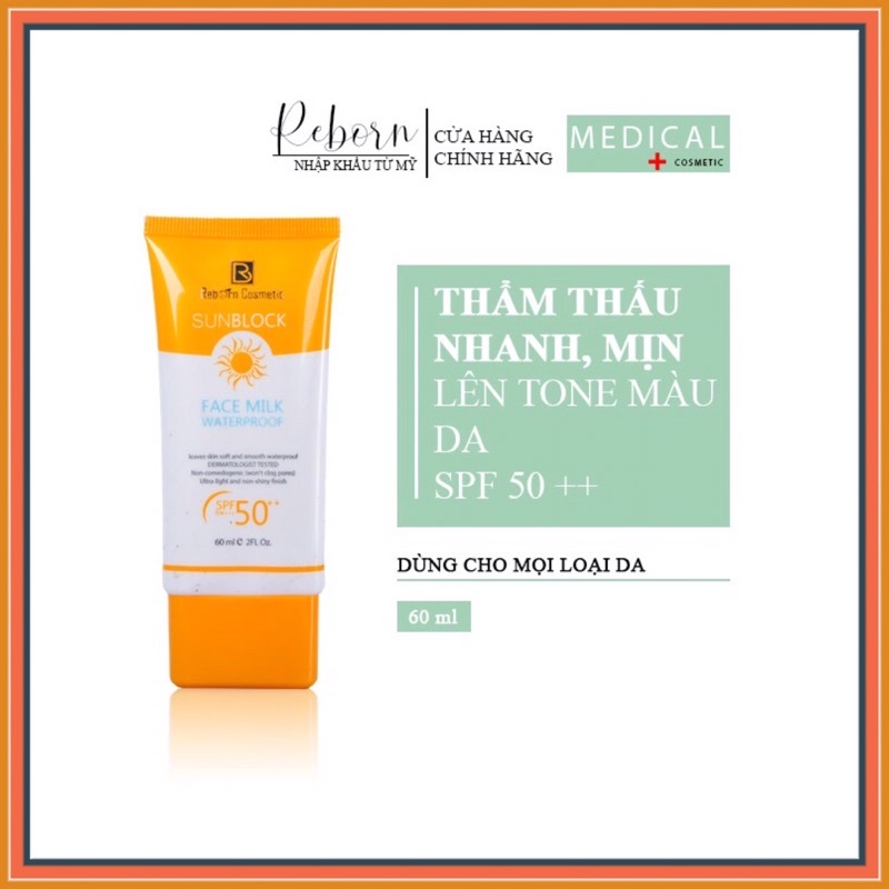 Kem chống nắng - sunblock REBORN 60ml