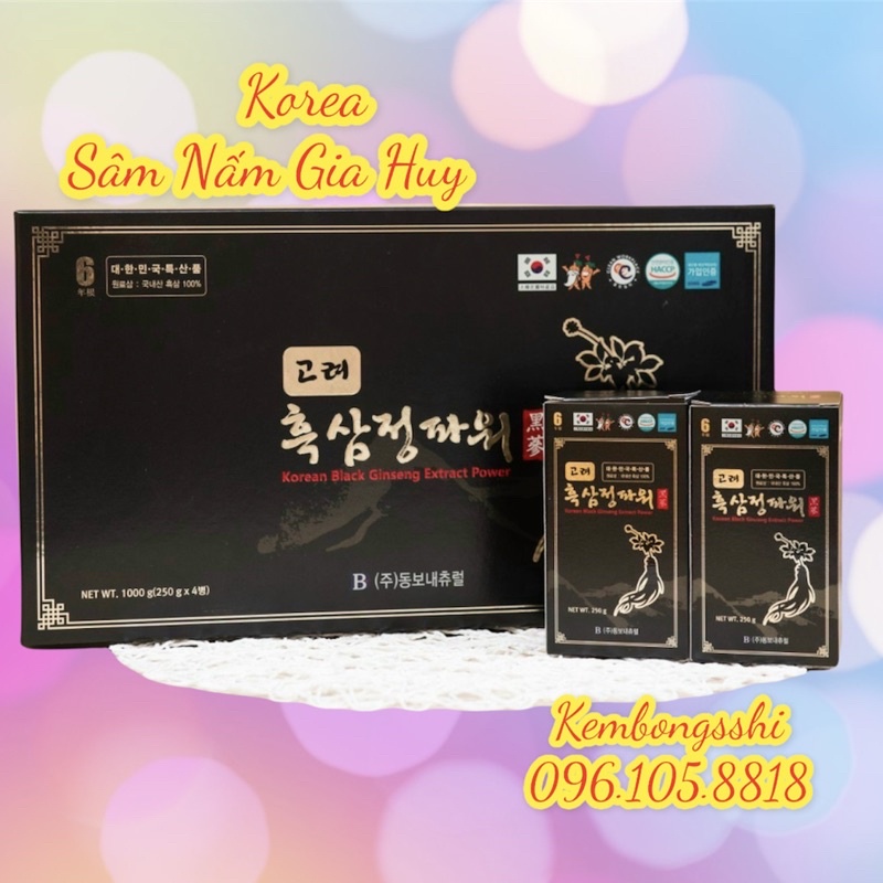 [SỈ TẬN GỐC][ HÀNG MỚI VỀ ] Cao Hắc Sâm HÀN QUỐC cô đặc 100% SET 4 lọ
