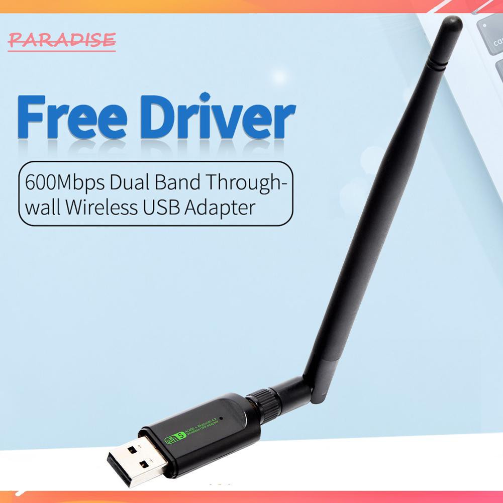 Paradise1 600Mbps Wireless Network Card USB WiFi Adapter LAN with Bluetooth RTL8821