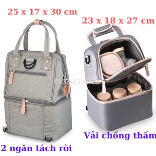 Balo bỉm sữa Vcool Chính hãng có ngăn lạnh bảo quản sữa mẹ