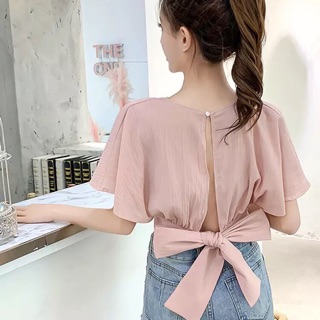 ☀️áo kiểu voan thắt nơ sau