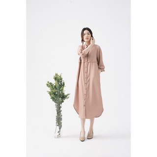 Váy Ruffy Shirt Tủ Nhà Mây dáng dài tay lửng màu Hồng nhạt,Xanh cốm