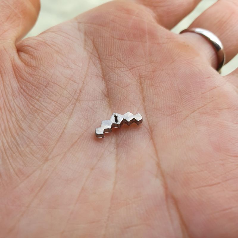 Khuyên tai Titanium G23 Curve Cz Ruyi Piercing