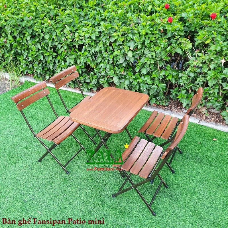 Bàn ghế Fansipan Patio mini gấp gọn