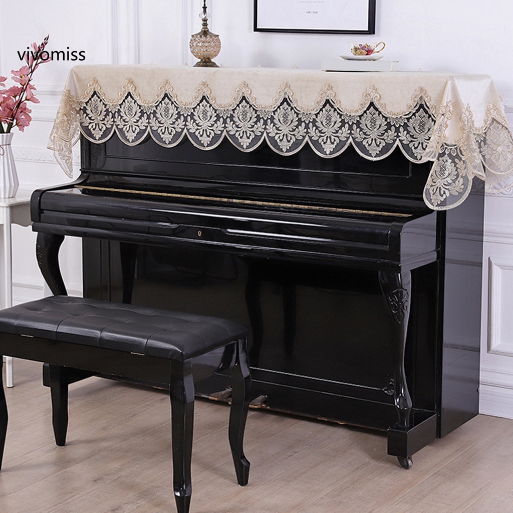 Tấm vải ren phủ đàn piano chống bụi dễ dàng làm sạch thêu họa tiết sang trọng