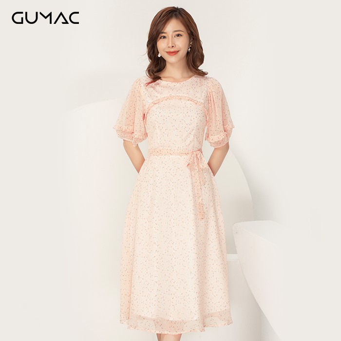 Đầm tay phồng rã bèo GUMAC DA983