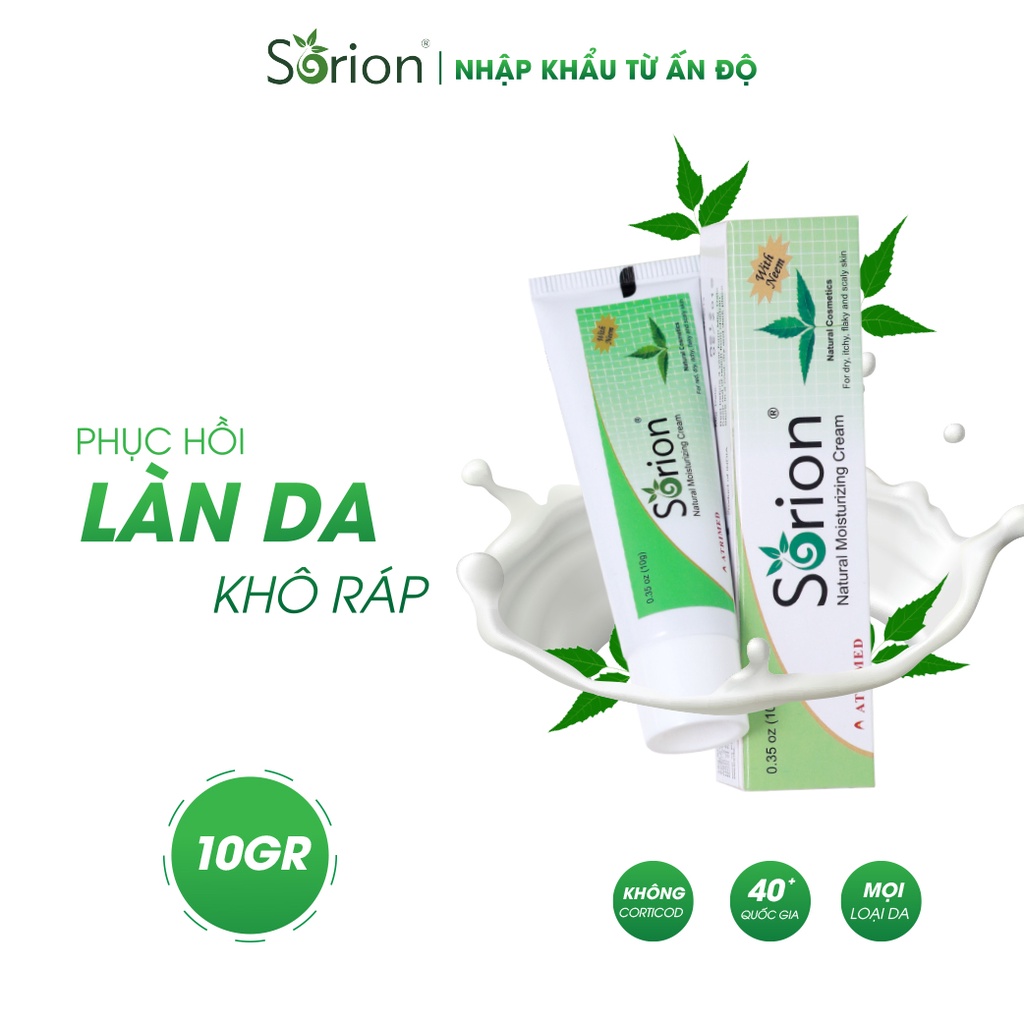 Kem Sorion 10GR - Phục hồi Vảy nến, Viêm da cơ địa, Chàm da, Da tiết bã, Nấm da, Hắc lào, Á sừng, Chàm sữa, Dưỡng ẩm da
