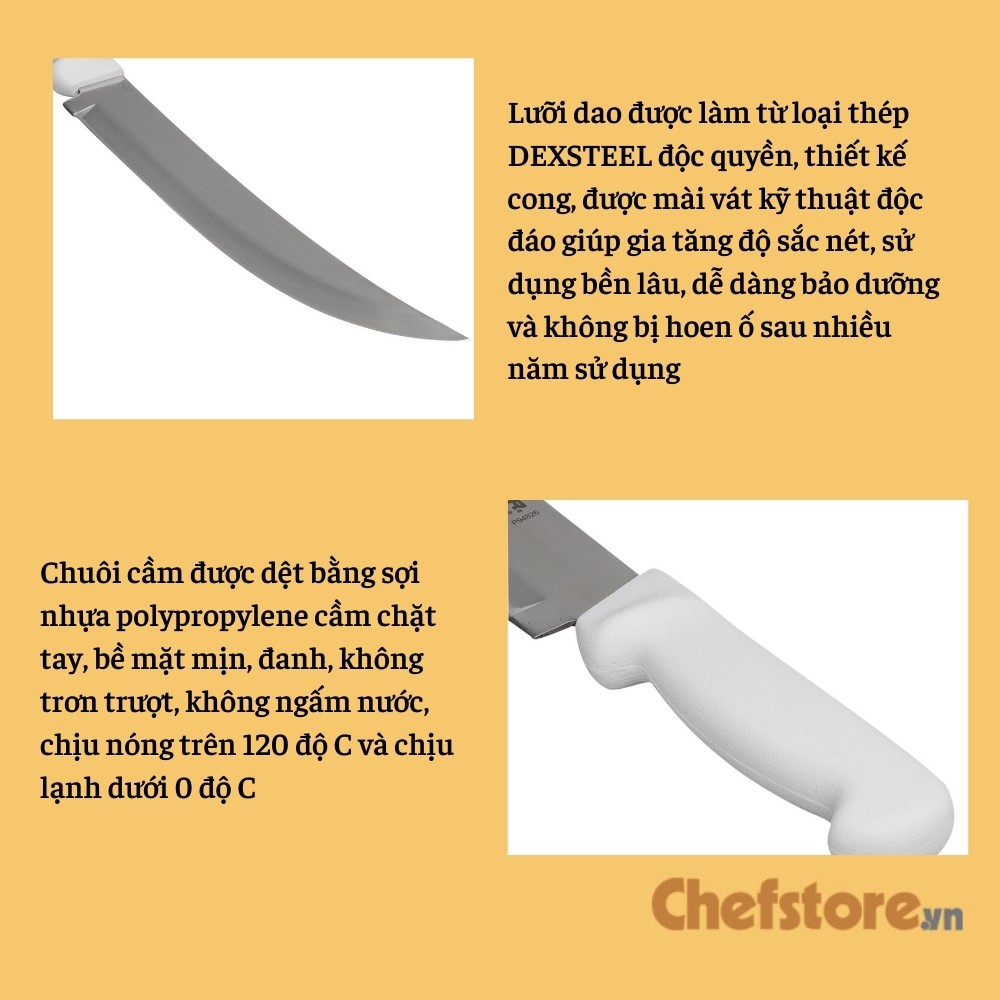 Dao bếp 💥 Dao thái thịt chặt thịt chuyên dụng lưỡi cong bản rộng lưỡi dài 254 mm chính hãng DEXTER RUSSELL P94826/31621