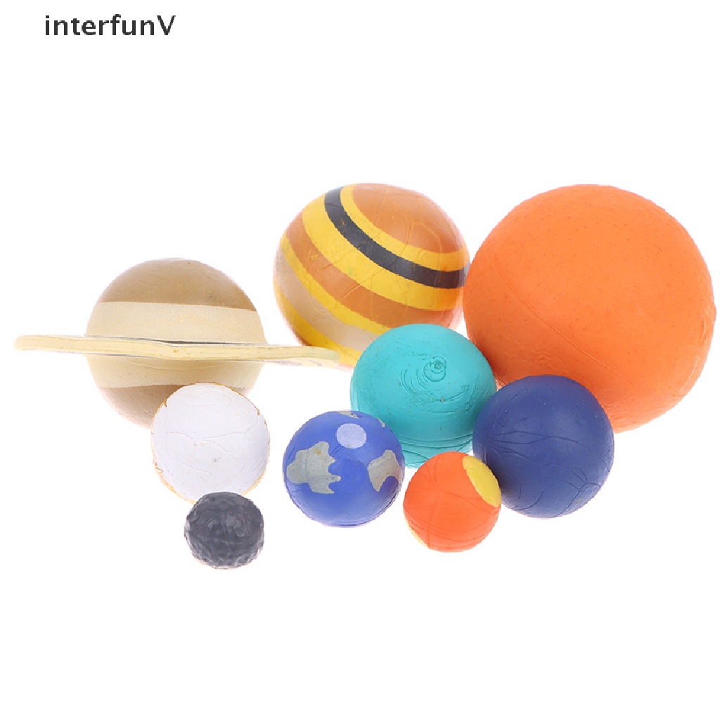 [InterfunV] Set 9 Mô Hình Hệ Mặt Trời Mô Phỏng Hành Tinh Đồ Chơi Giáo Dục Khoa Học Cho Bé [Mới]