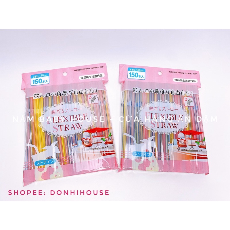 Ống hút Nhật an toàn cho bé và gia đình - set 150 ống hút