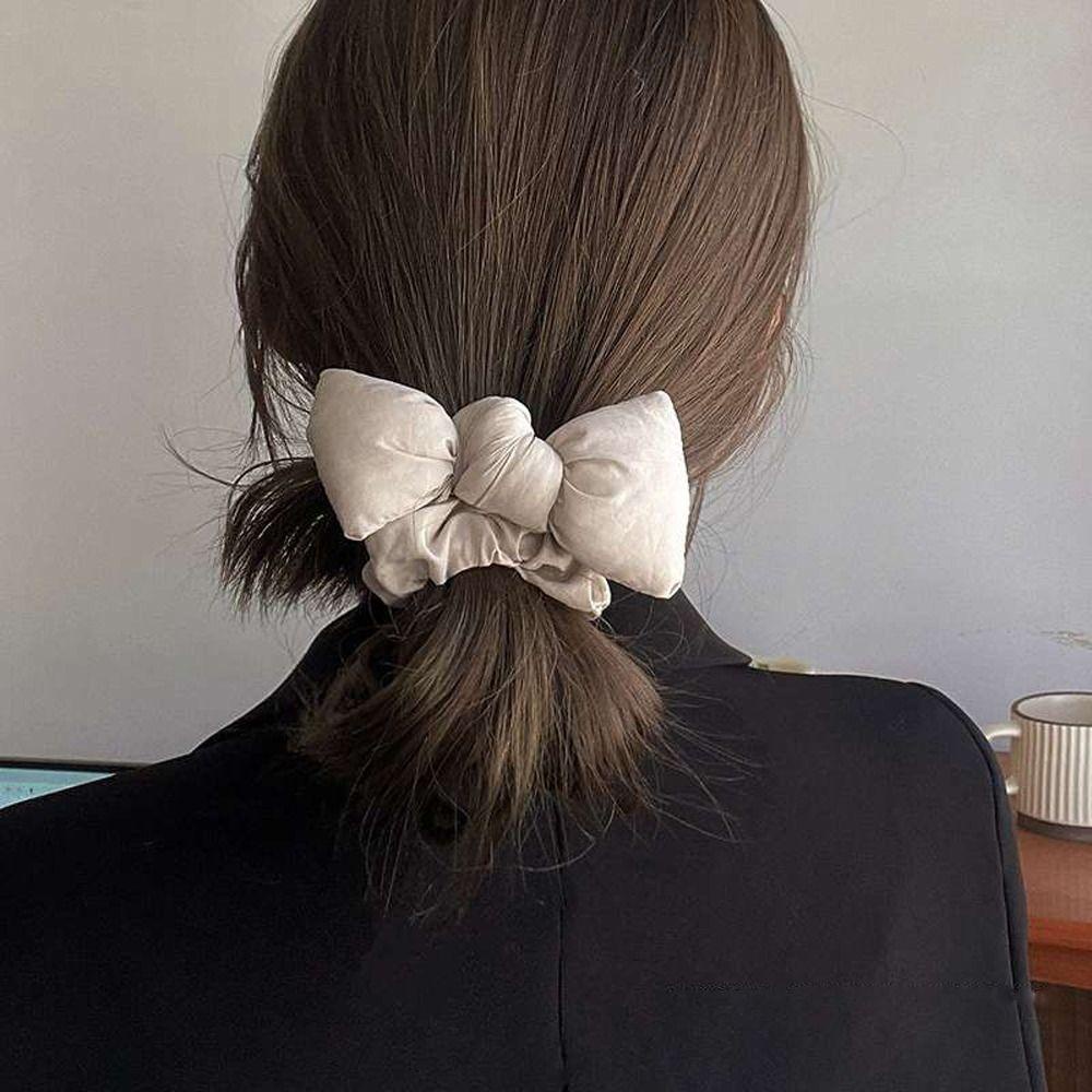 Dây Cột Tóc Vải Cotton Co Giãn Thắt Nơ Thời Trang Cho Nữ Giá Đỡ