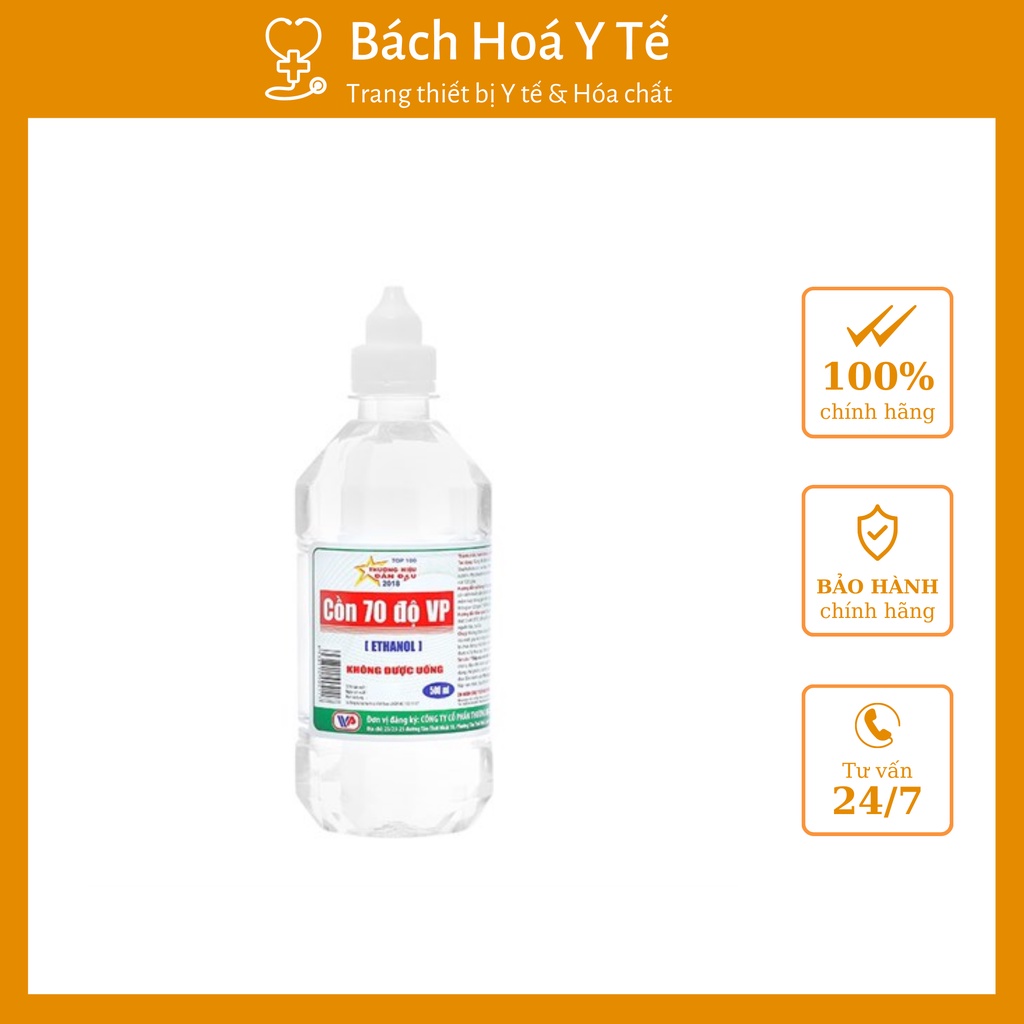 Cồn y tế sát trùng, sát khuẩn, tránh truyền nhiễm, thơm nhẹ, không khô da Việt Nam Thuận Phát 70 độ 500ml