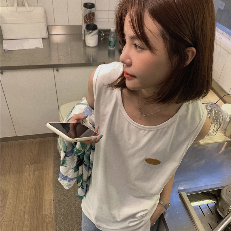 Áo Thun Không Tay Dáng Rộng Thời Trang Mùa Hè Hàn Quốc 2022