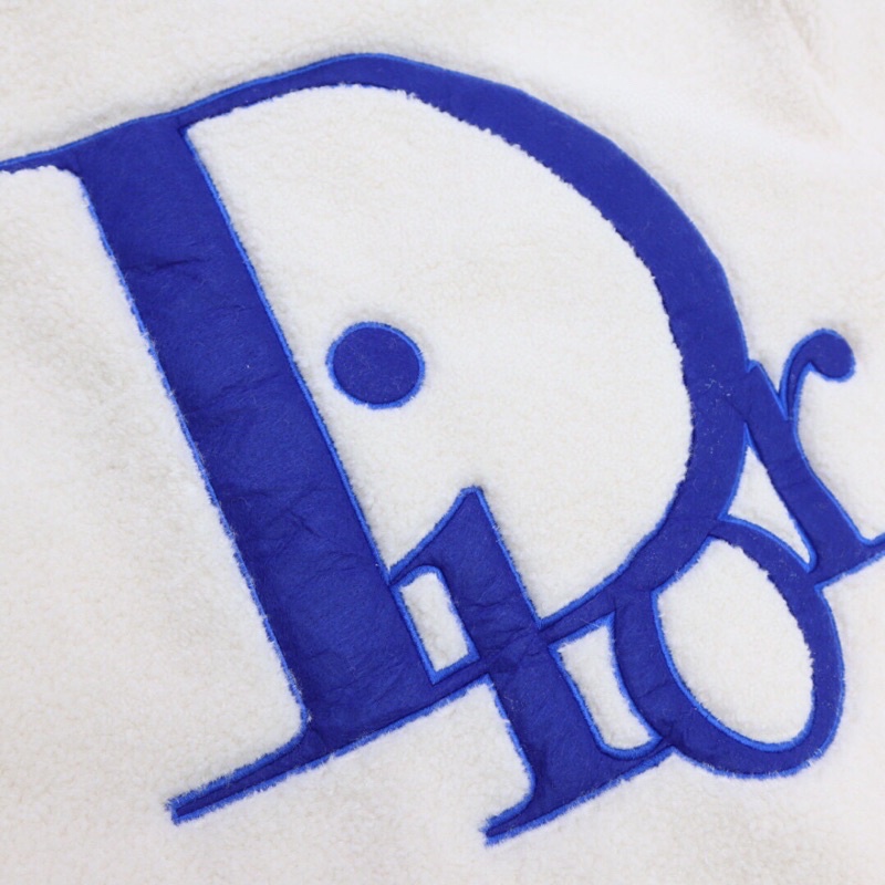 Áo khoác lông cừu thời trang thu đông 2021 thêu chữ logo thương hiệu Dior CD cao cấp
