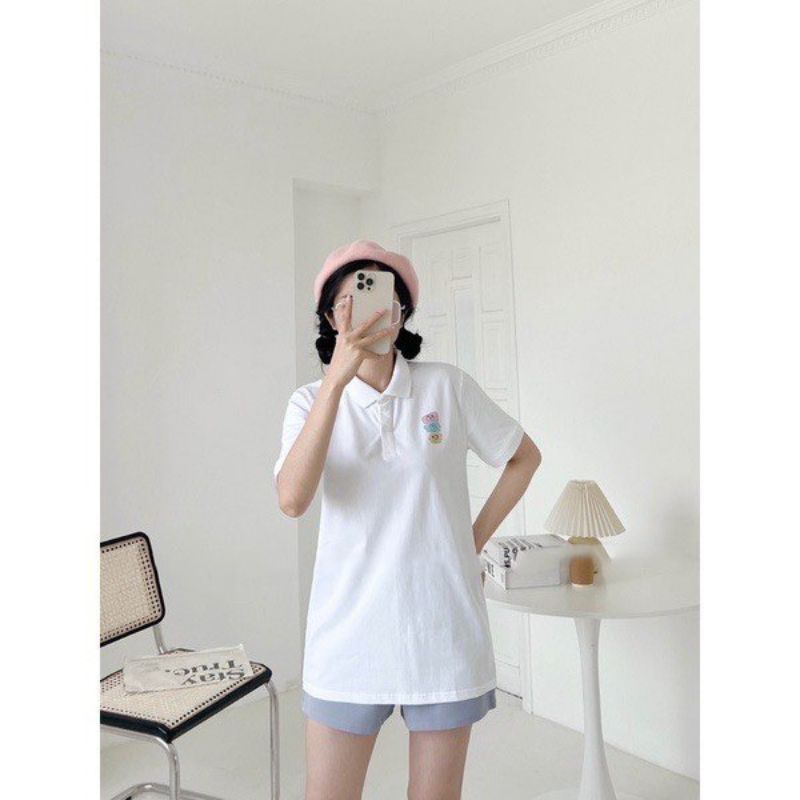 Áo poloFull size unisex Gấu Thỏ Heo