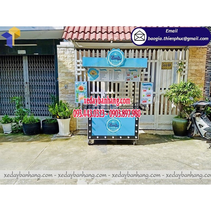 Trang trí xe nước ép trái cây đẹp ở đâu - ĐT: 0903897980 - xedaybanhang.com