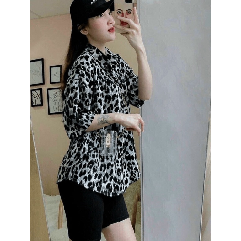 (HCM) ÁO SƠ MI FORM RỘNG KÈM QUẦN SIÊU XINH CHO CÁC CHỊ EM KM FASHION