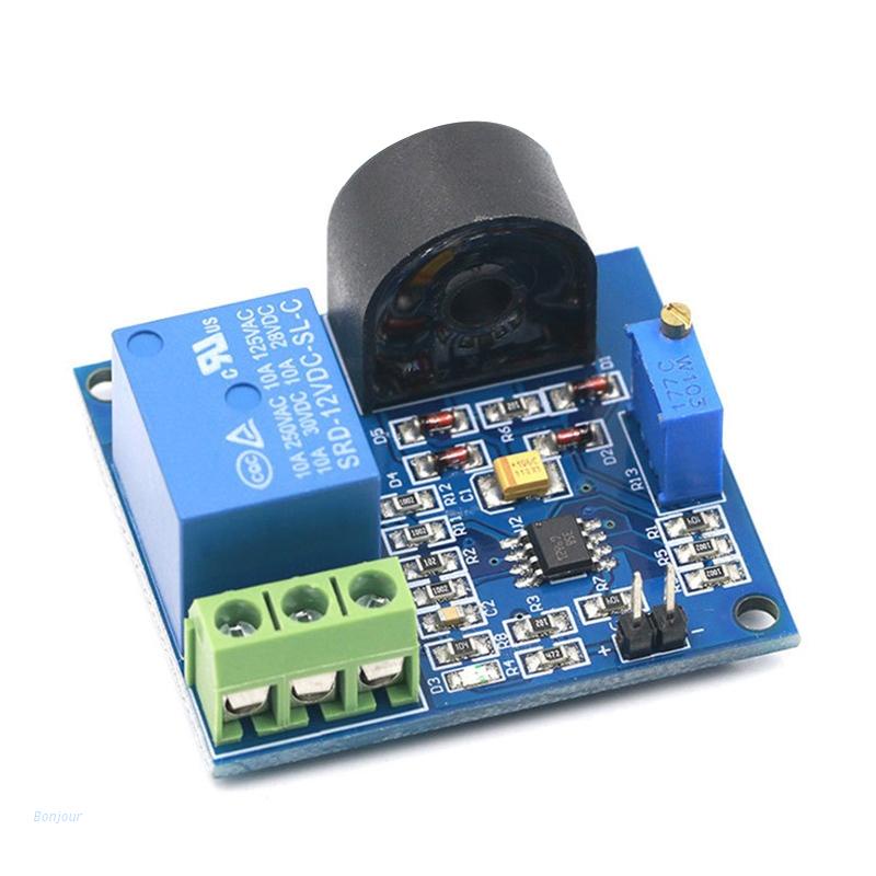 Bonjour AC Current Detection Sensor Module 12V 5A Overcurrent Relay Protection Module