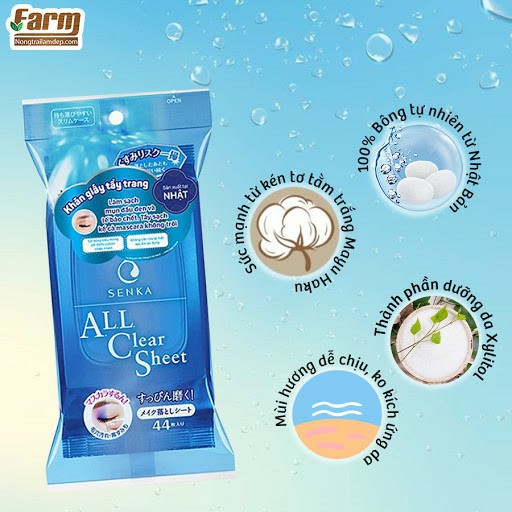 Khăn giấy tẩy trang Senka Cleansing Sheet 44 miếng