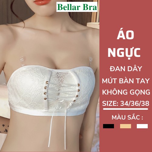 Áo Ngực Không Dây - Áo Lót Không Gọng Su Rút Dây Đệm Bàn Tay Nâng Đỡ Vòng 1 A586