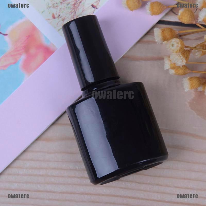 Lọ Sơn Móng Tay Bằng Thủy Tinh Đen Dung Tích 10ml