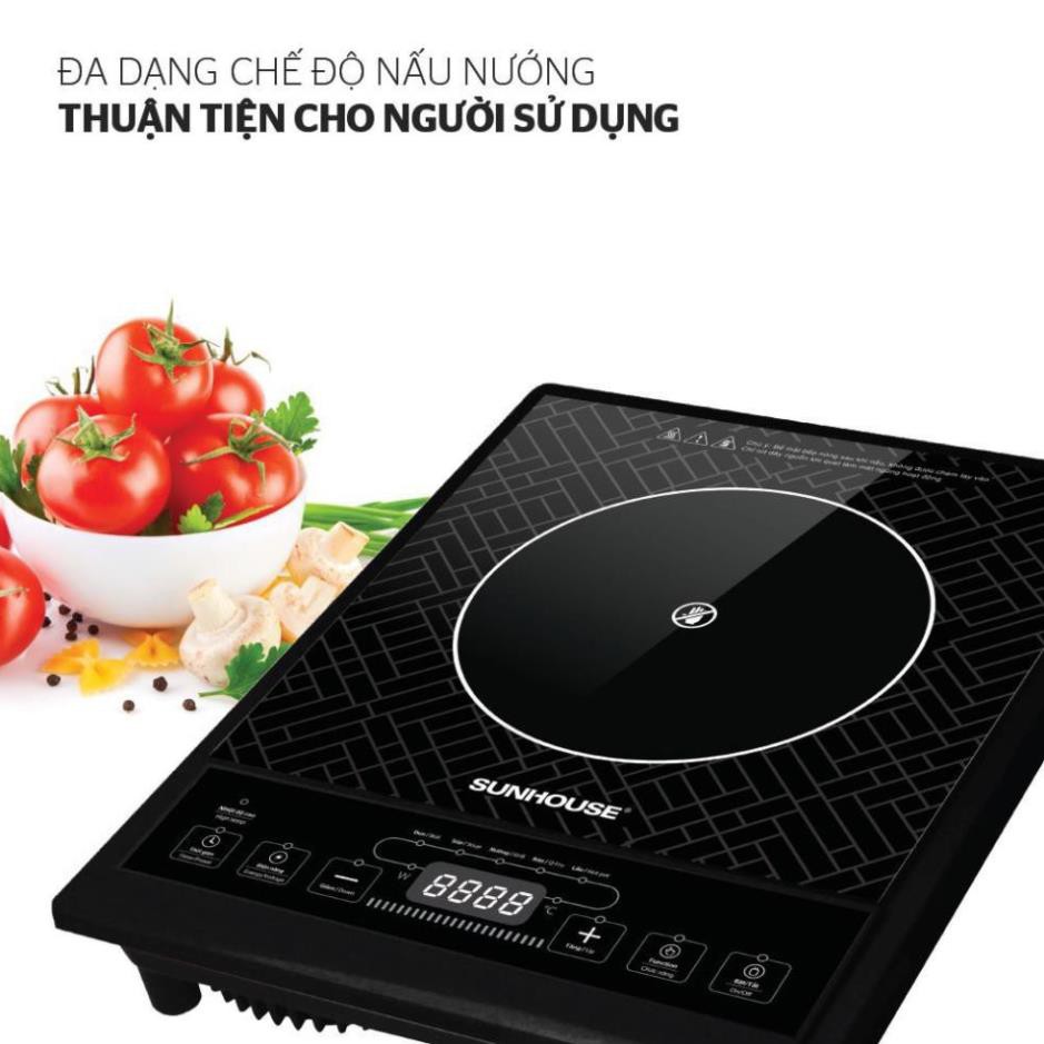 Bếp Điện Từ Cảm Ứng Sunhouse SHD6011, Bếp Điện Từ Đơn Sunhouse Công Suất 2000 W Kính Chịu Lực Siêu Bền.
