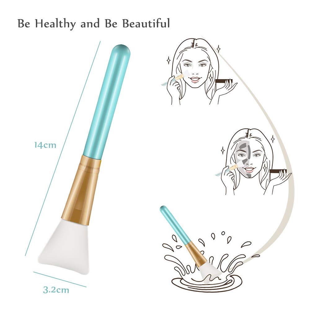 Cọ silicon mềm dẻo dùng để trộn mặt nạ tự làm thiết kế thon gọn