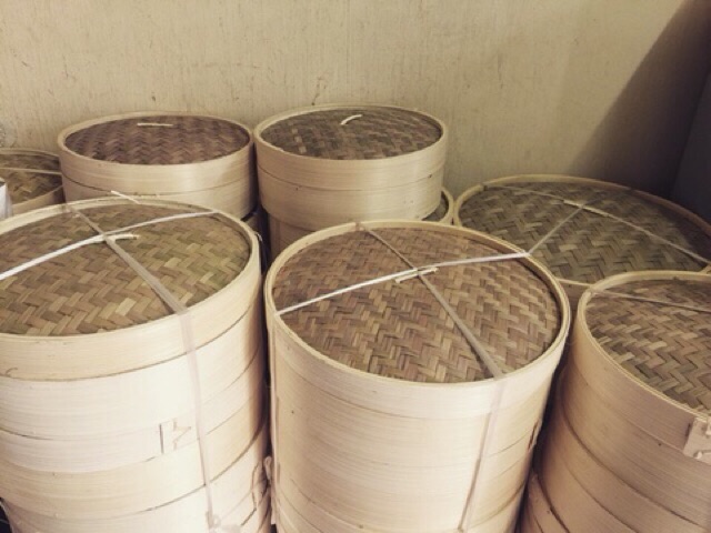 Lồng hấp tre lồng hấp bánh bao há cảo 2-3 tầng