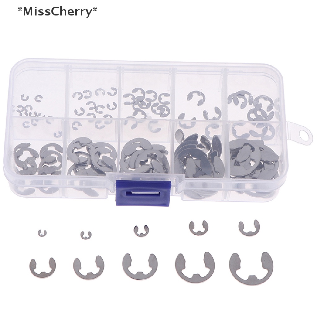 Hộp 120 kẹp chữ E bằng thép không gỉ 304 M1.5 ~ M10 chuyên dụng