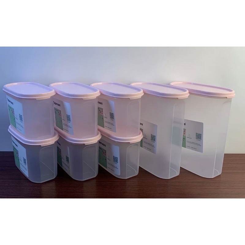 Set 8 Hộp Nhựa Nắp Hồng Đựng Đồ Khô Ngũ Cốc Chính Hãng Tupperware