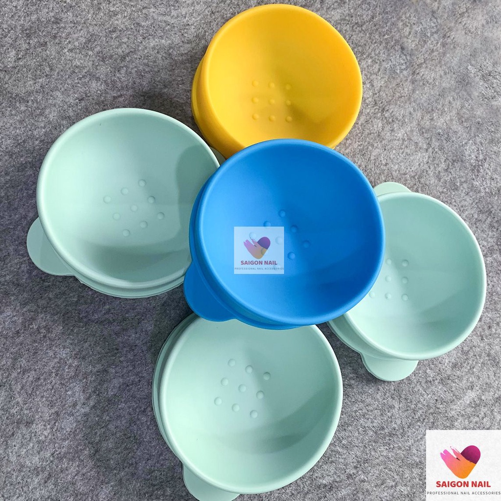 Chén nấu sáp silicone chống dính - chịu nhiệt - tặng que gỗ