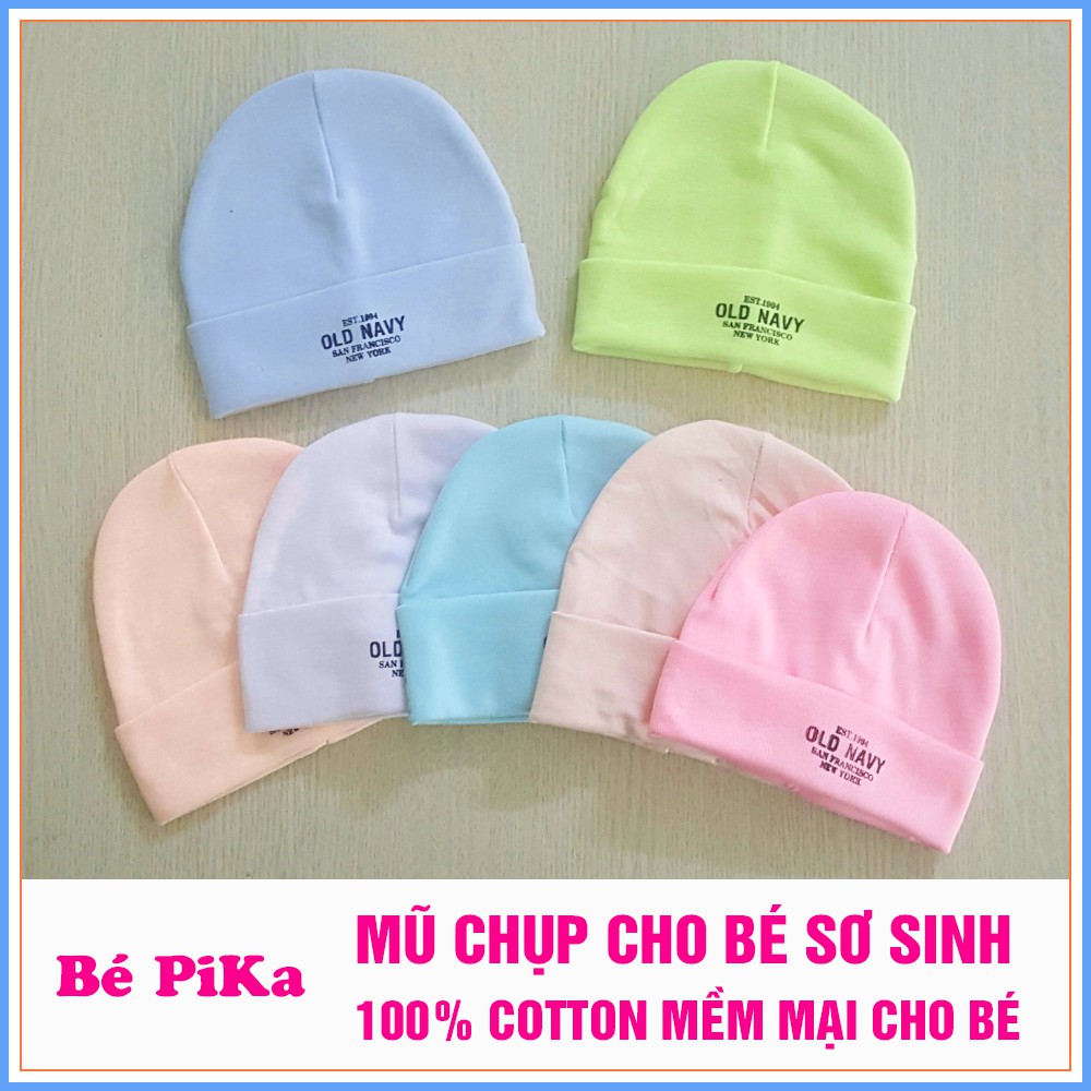 Mũ đội đầu sơ sinh BEPIKA 100% cotton mềm mại cho bé gái/bé trai