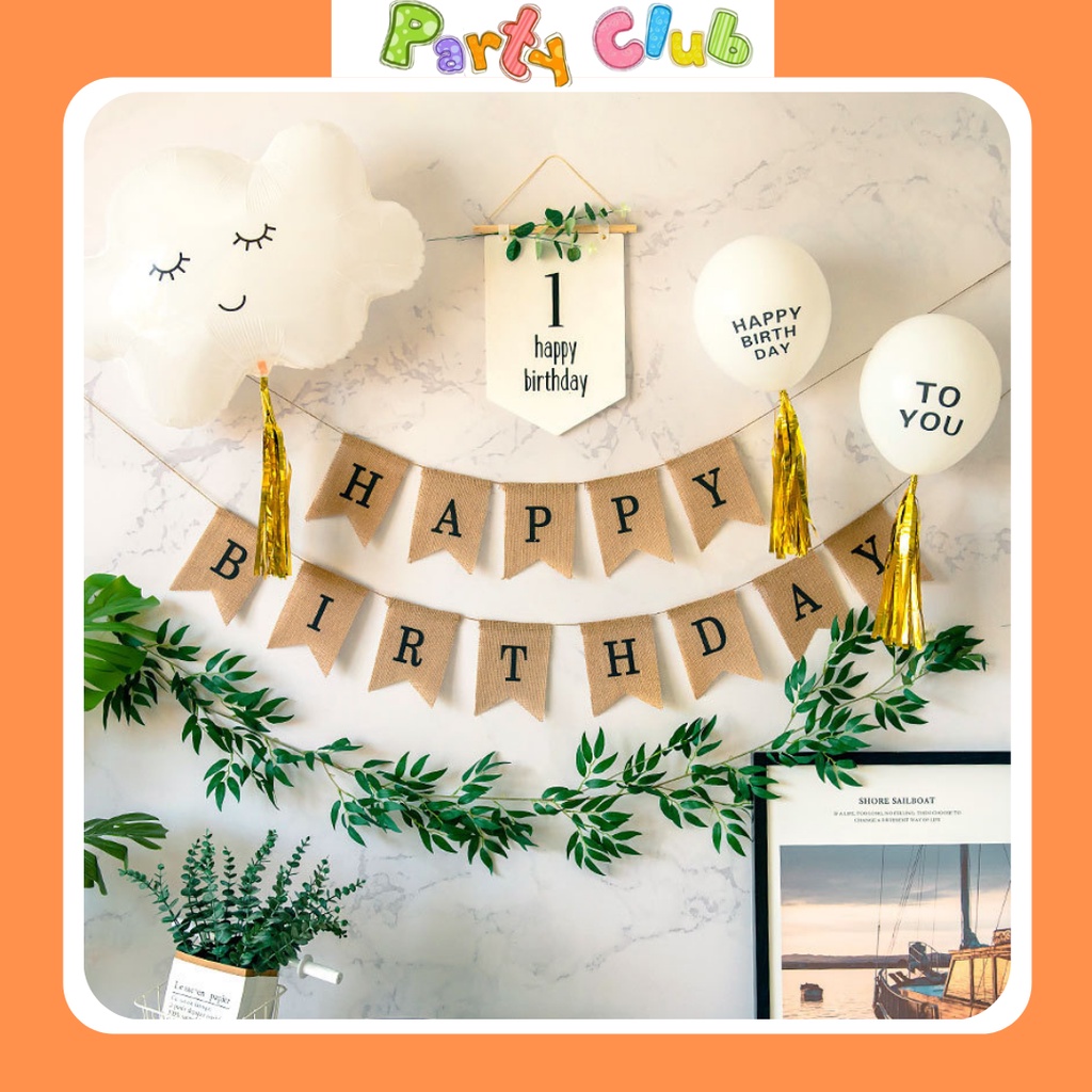 Dây lá trang trí sinh nhật - dây bạch đàn giả 185cm