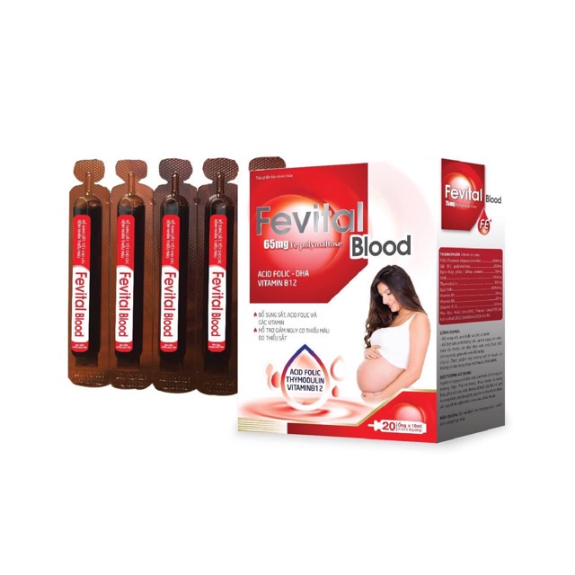 Fevital blood bà bầu cho con bú,trẻ em thiếu sắt
