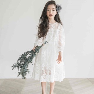 (HÀNG ORDER) Váy ren suông cho bé M160-1 KS