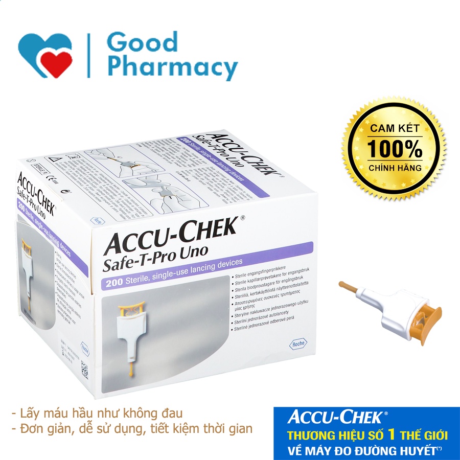 Thiết bị lấy máu đã có kim Accu-Chek Safe T Pro Uno