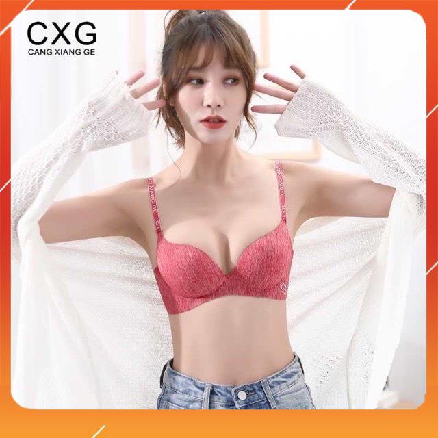 Áo lót nữ su đúc không gọng, nâng ngực, xước dây phối chữ, chip A7243