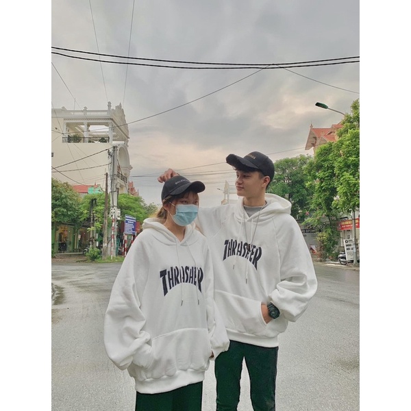 Hoodies nỉ mũ THRATHER - nỉ bông ulzzang nhiều màu(kèm ảnh thật) | BigBuy360 - bigbuy360.vn