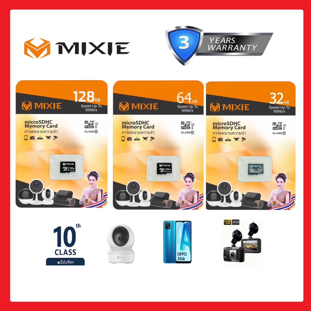 Thẻ Nhớ chính Hãng Chuyên Dùng Cho CAMERA và Điện Thoại Class 10 MIXIE 32G, 64G (BH 24 tháng đổi mới)