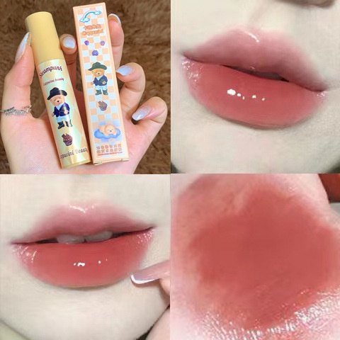 Son Môi Bóng Dưỡng Ẩm Hiệu Ứng Gương Thiết Kế Hình Động Vật Dễ Thương