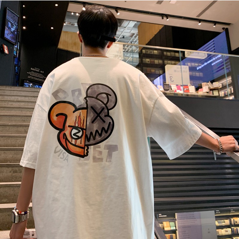 Áo phông nam nữ unisex tay lỡ thun form rộng teen VISA cổ tròn oversize cotton giá rẻ màu đen trắng tee Sammy96 Shop