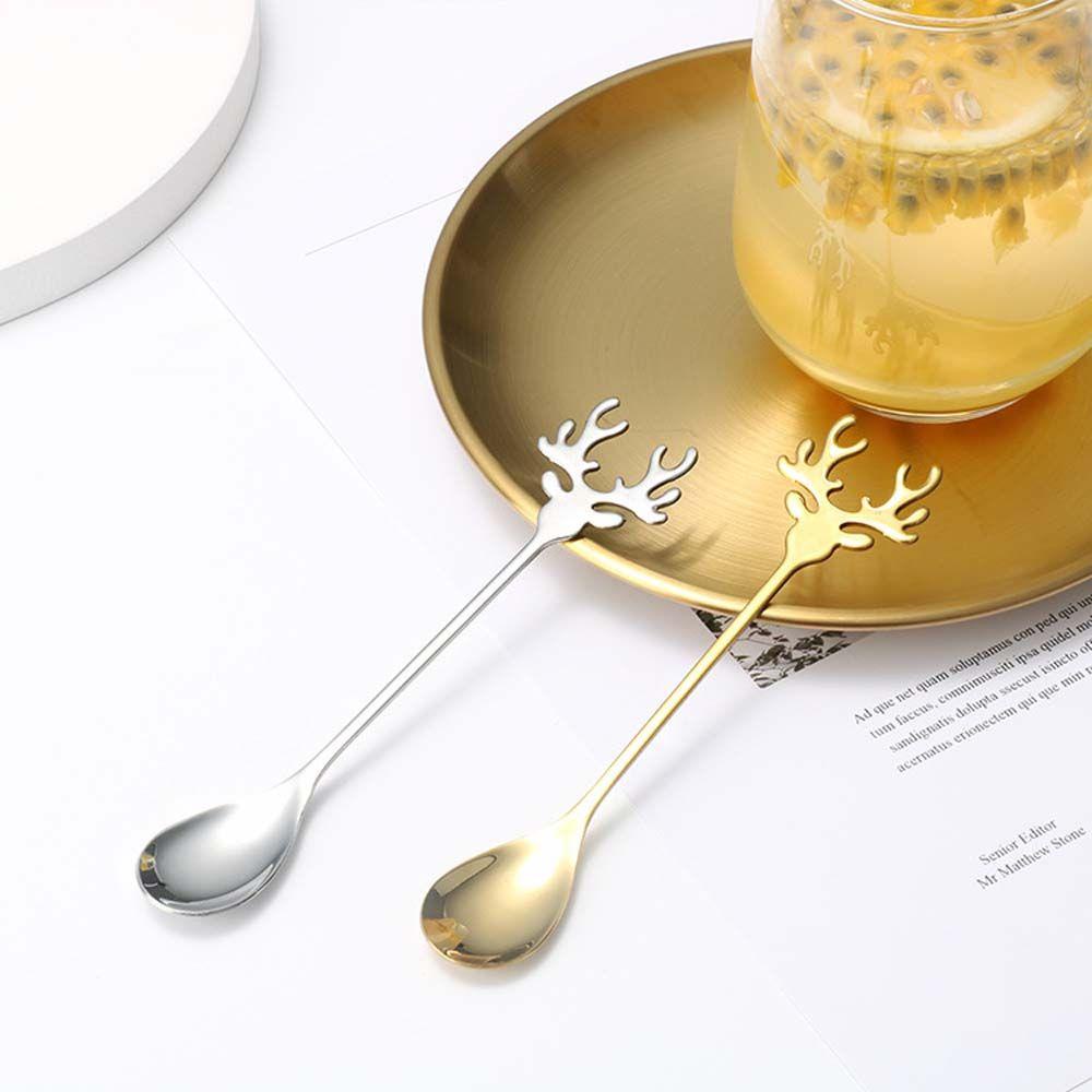 PATRICIA Muỗng Cà Phê Bằng Thép Không Gỉ Chất Lượng Cao Họa Tiết Giáng Sinh