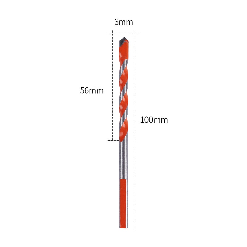Bộ 10 Mũi Khoan Tam Giác 6mm Chất Lượng Cao Bằng Cacbua Dùng Khoan Gạch Men / Kính / Gỗ / Kim Loại