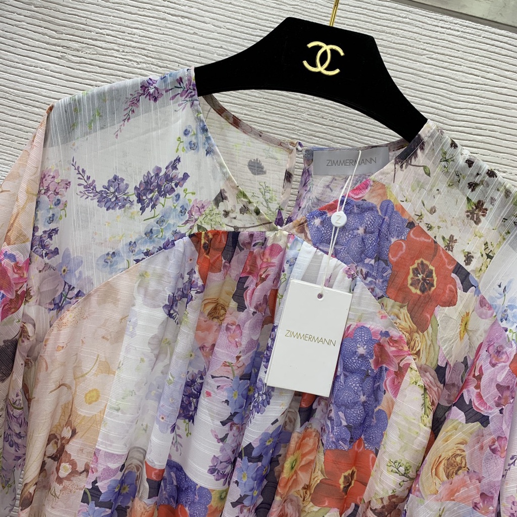 Đầm nữ thời trang cao cấp Zimmermann thiết kế mẫu hoa, phong cách điệu đà