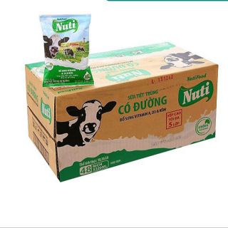 Sữa tươi Tiệt Trùng NutiFood 220ML thùng 48 bịch