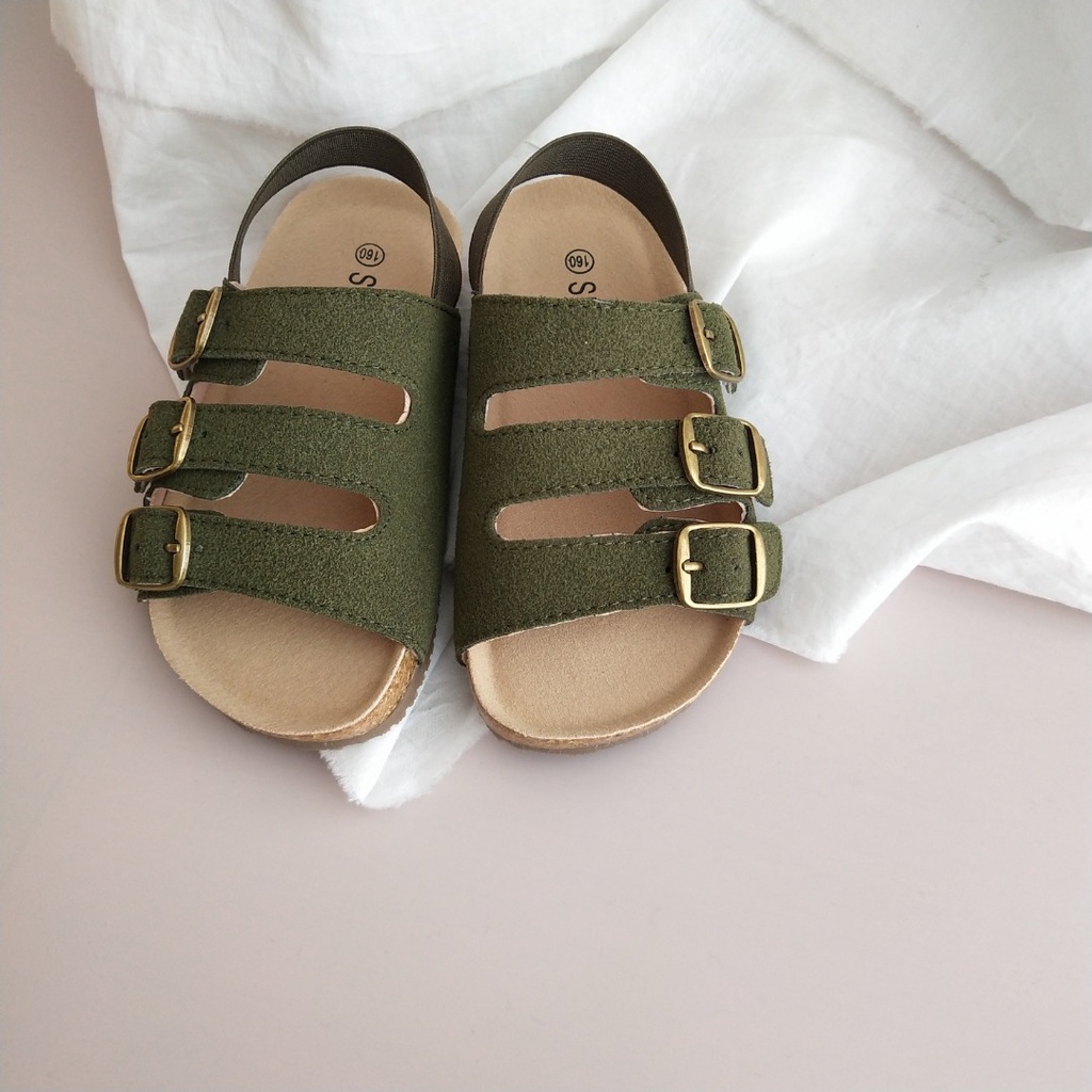 Dép Sandal Đế Mềm Khóa Kim Loại Màu Trơn Phong Cách Hàn Quốc al051