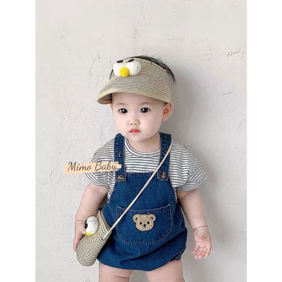 Túi cói đeo chéo họa tiết mắt chim dễ thương cho bé gái TC08 Mimo Baby